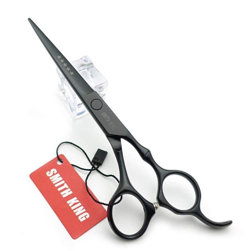 [Australia] - 6.0 inch hair scissors set hair cutting scissors & thinning scissors with razor&comb in 1 set (Black) 