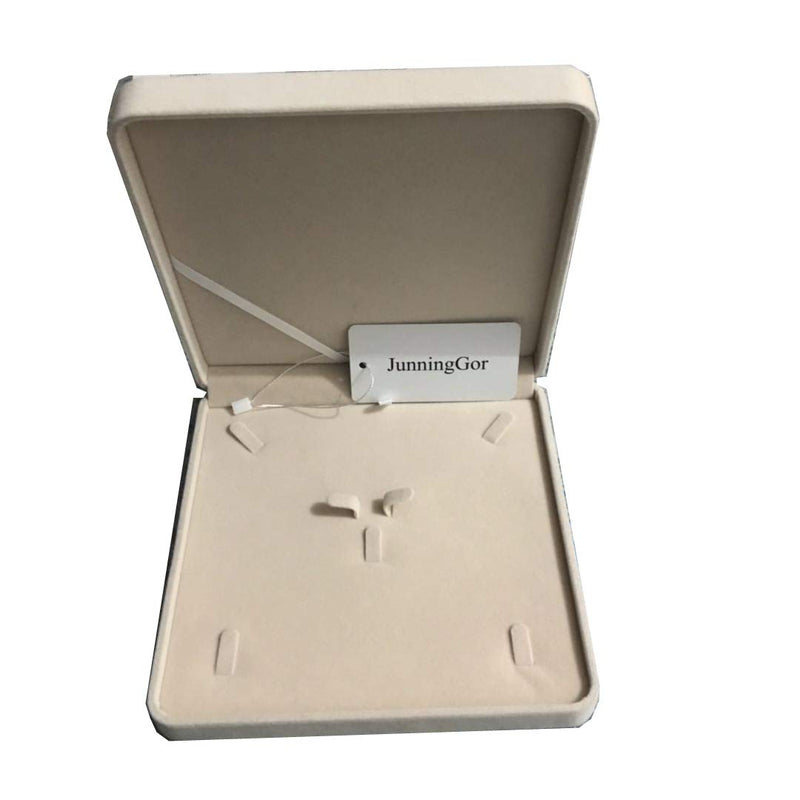 [Australia] - JunningGor Jewelry Set Velvet Box Necklace Earring Ring Necklace Bracelet Gift Display Case Wedding Jewelry Storage Holder (Beige) Beige 