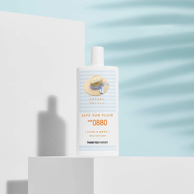 [Australia] - Thankyou Farmer Safe Sun Fluid AGE 0880 SPF50+ PA++++ (100ml 3.51fl oz) Reef Safe, Face & Body, Sensitive Skin 