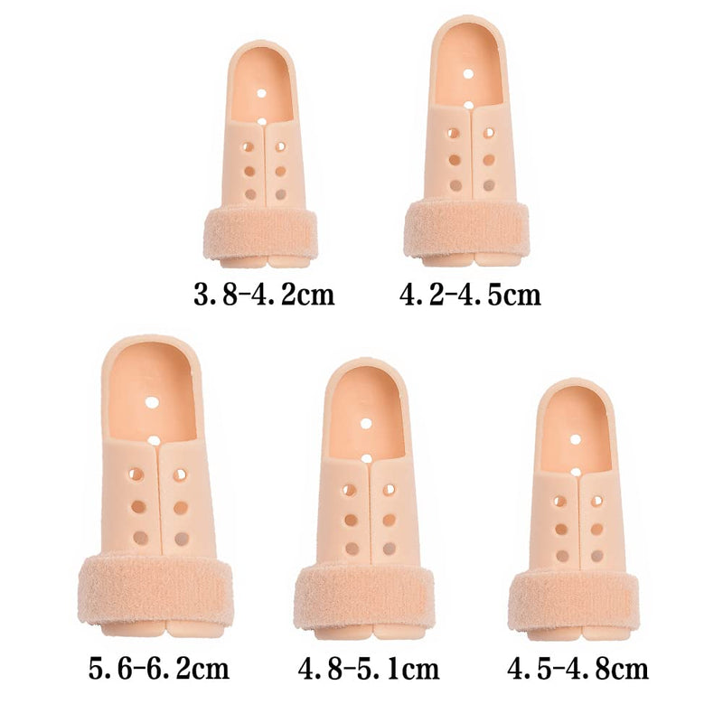 [Australia] - YANWANDEFA 5 Pcs Plastic Finger Support Protector Finger Splint Mallet Trigger Finger Splint Finger Support Protector for Adjustable Finger Immobilizer 