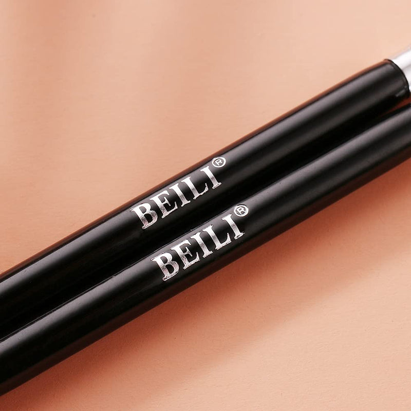 [Australia] - BEILI Double Ended Eyebrow Brush,Angled Eye Brow Brush and Spoolie Brush (Precision Application),Professional Eyebrow Makeup Tools,Vegan and Cruelty Free( only 1 piece) 