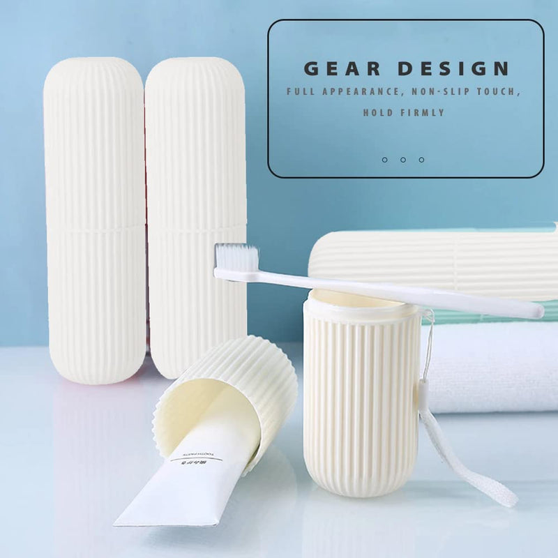 [Australia] - XINGSUI 4PCS Travel Toothbrush Case,Eco-Friendly Toothbrush Toothpaste Holder Carrier for Hiking Camping Business Trip 