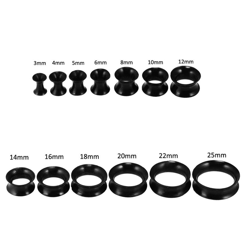 [Australia] - Xpircn Thin Silicone Ear Plugs Tunnels Flexible Ear Earlets 15pairs Gauge: 1"(25mm) 