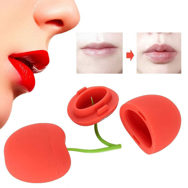 [Australia] - Women Lip Plumper Device, Acogedor Portable Lip Enhancer Plumper Tool, Women Sexy Mouth Beauty Tool Cherry-Shaped Silicone Lips Beauty Tool 