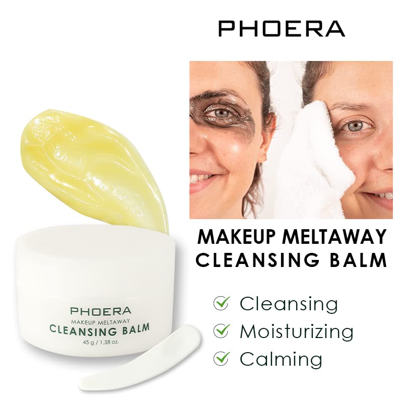 [Australia] - ABRUS - PHOERA Cleansing Balm (45gm), Oil Based Cleanser for Revitalizing Nourishing Hydrating Fresh Skin, Vegan Makeup Remover Cleanser for Soft Glowing Skin - Cruelty-Free Formula 45 g (Pack of 1) 