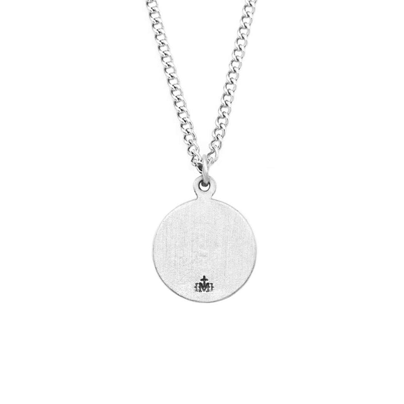 [Australia] - Rosemarie Collections Religious Gift Round First Holy Communion Medal Pendant Necklace with Prayer Card, 18" 