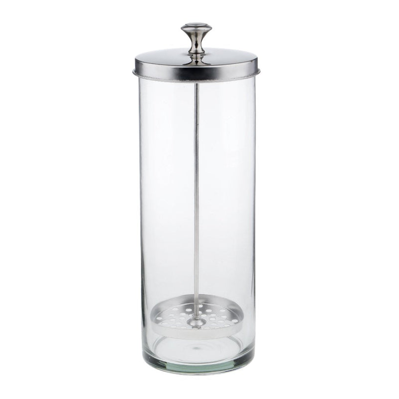 [Australia] - Clear Portable Barber Salon Manicurist Tool Sanitizing Disinfecting Glass Jar Durable - Clear, L 