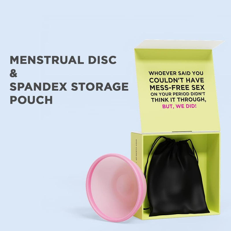 [Australia] - Pee Safe Reusable Menstrual Disc | 1 Reusable Menstrual Disc + 1 Spandex Storage Pouch | Capacity of 55 ml | Made of Medical Grade Silicone 