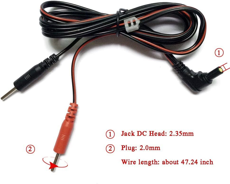 [Australia] - VYTALINE 2Pcs/Pack Replacement Electrode Lead Wires Connect Cables Pin 2mm for TENS Electronic Therapy Machines and EMS Units – Standard Female Plug (2) 2 