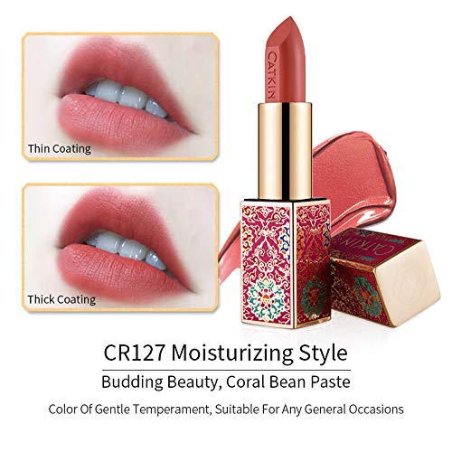 [Australia] - CATKIN Rouge Matte Lipstick, Waterproof Long Lasting Satin Moisturizing Smooth Soft 0.13 Ounce-Chinese Style-CR127 CR127 