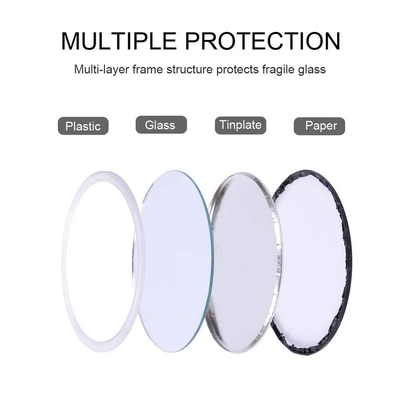 [Australia] - Compact Circle Mirrors Bulk Round Makeup Glass Mirror for Purse Great Gift 2.5 Inch Pack of 12 (White) White 