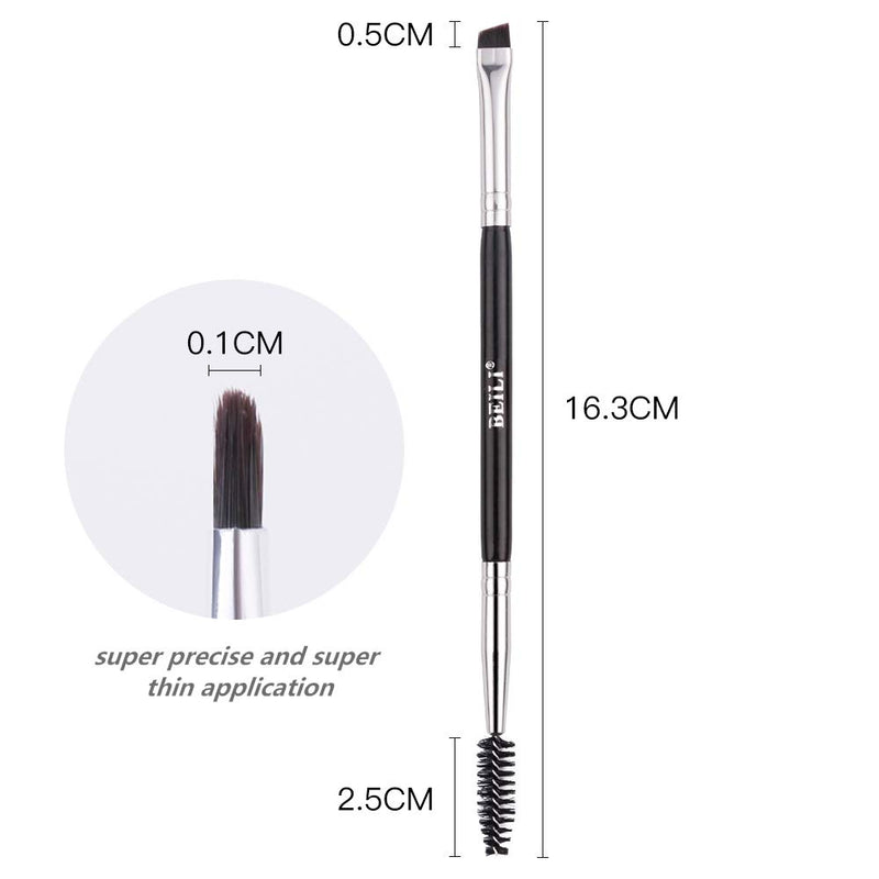 [Australia] - BEILI Double Ended Eyebrow Brush,Angled Eye Brow Brush and Spoolie Brush (Precision Application),Professional Eyebrow Makeup Tools,Vegan and Cruelty Free( only 1 piece) 