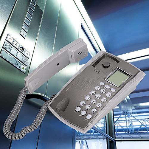 [Australia] - Corded Telephone, Double Magnetic Communication Design Landline Telephone for Home Office Hotel Call Center Gray 