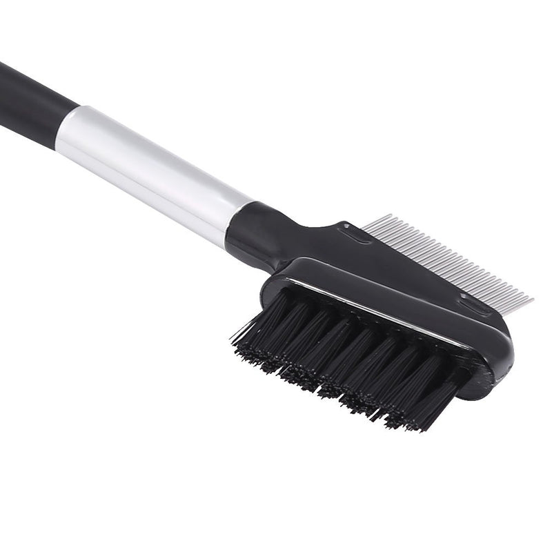 [Australia] - Stainless Steel Eyelash Comb, Eyelash and Eyebrow Brush with Dual-Comb for Brow Groomer Eyelash Extension Tools Cosmetic Makeup 