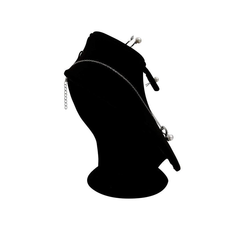[Australia] - Mooca Jewelry Display Necklace Chain Jewelry Bust Display Holder Stand, Necklaces Display Necklace Mannequin, Necklace Bust Jewelry Bust Stand, 8 1/4" Height, Black Velvet 