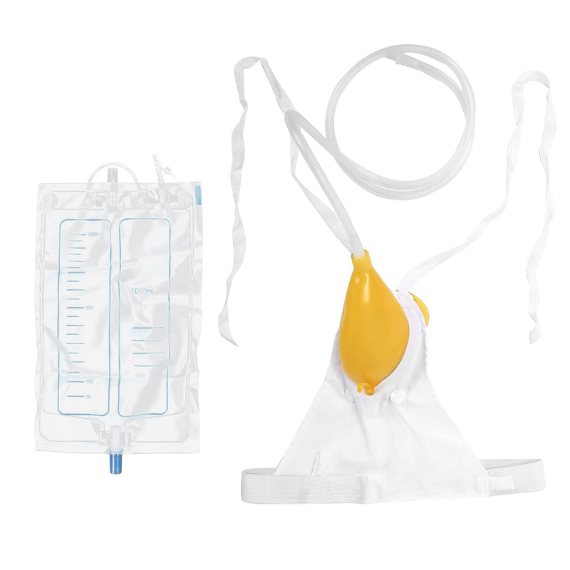 [Australia] - Female Urinal Pee Holder, Reusable Portable Urine Bag Collector 1000ml Women Urinal Female Urination Device Funnel Urine Bag with Spill Proof Collection Bag 