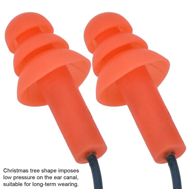 [Australia] - Corded Silicone Noise Reduction Ear Plugs，Metal Detectable Hearing Protection Ear Plugs，Noise Reduction Earplugs 