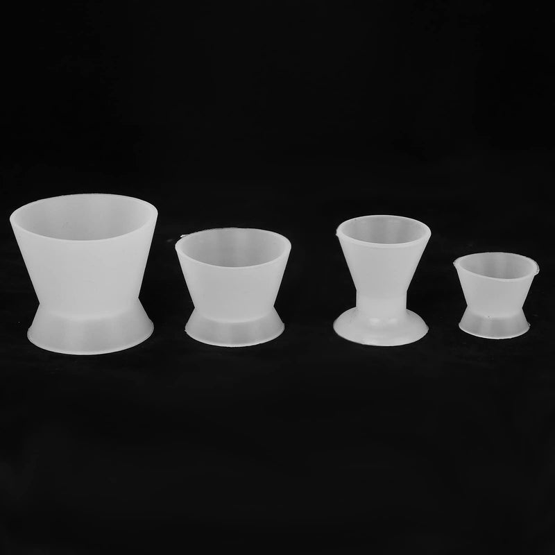 [Australia] - 4pcs Dental Laboratory Mixing Cup, Silicone Dental Materials Mixing Bowl Set, Silicone rubber Dental self-curing mixing cup 