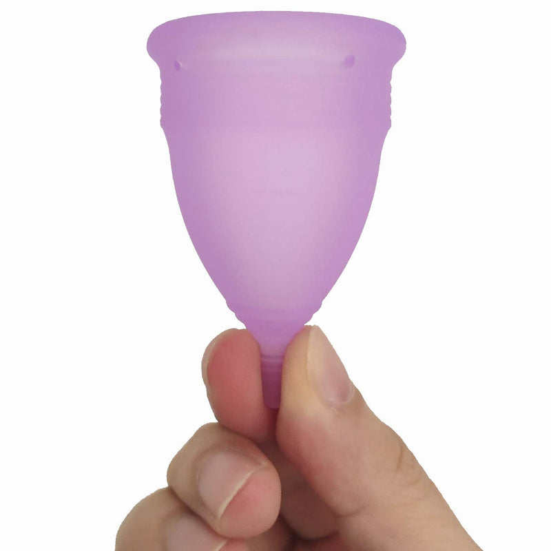 [Australia] - Croing Reusable Menstrual Cup Set of 4, Period Cup, 2 pcs Small and 2 pcs Large (Purple and White) 