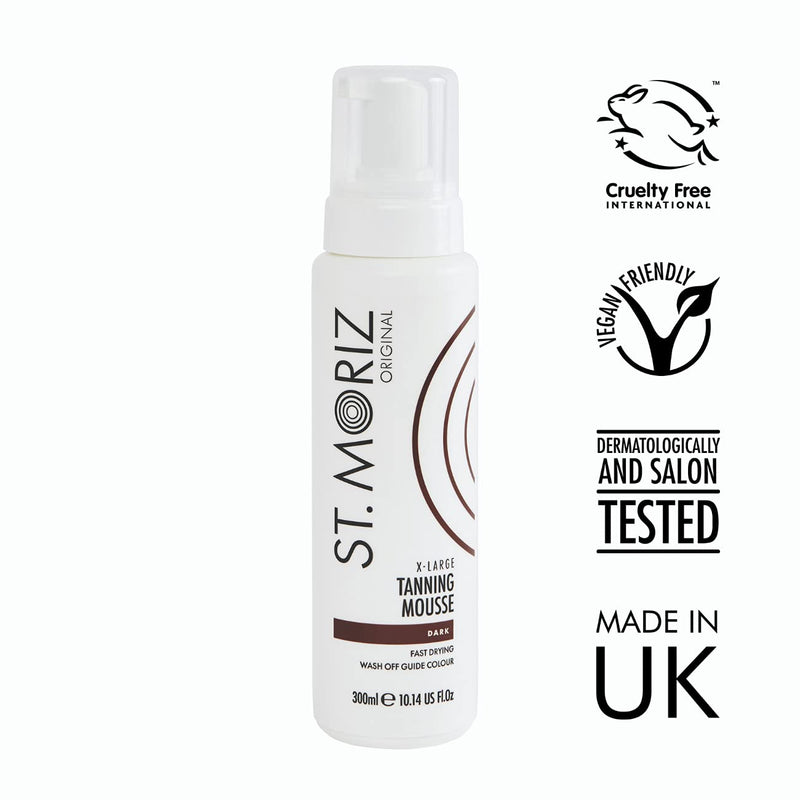 [Australia] - St Moriz Original Extra Large Instant Tanning Mousse, Fast Drying Vegan Fake Tan, Dark (300ml) 
