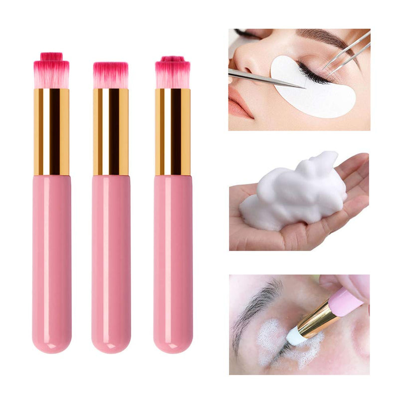 [Australia] - Dming 5pcs Pink top Lash cleanser brushes Eyelash shampoo brush Cleaning nose brush Soft hair 5 pink 1 