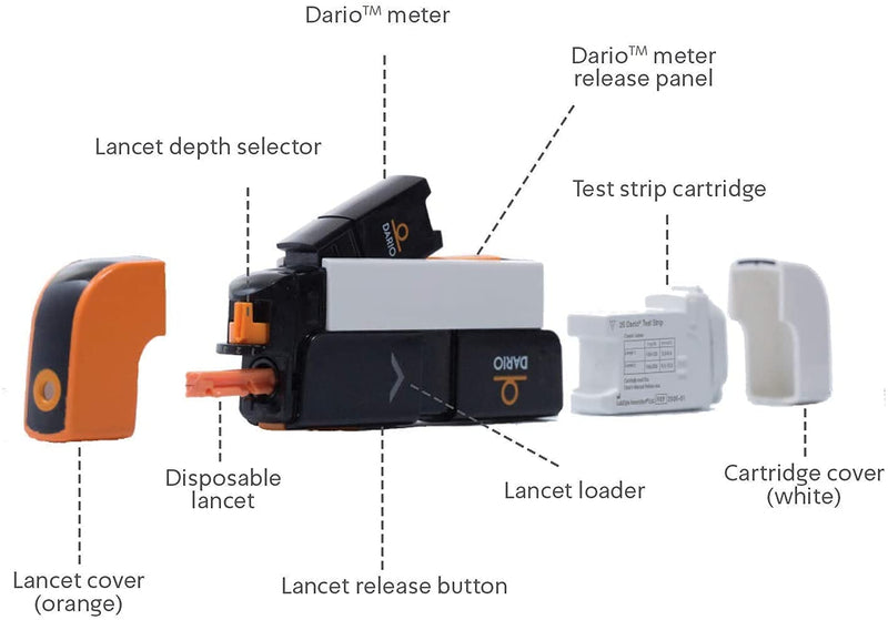 [Australia] - 100 Sterile Lancets. Simple, Comfortable Blood Glucose Measurements. Use Only with The Dario and Dario Blood Glucose Monitoring System. Size 30-Gauge Lancets 
