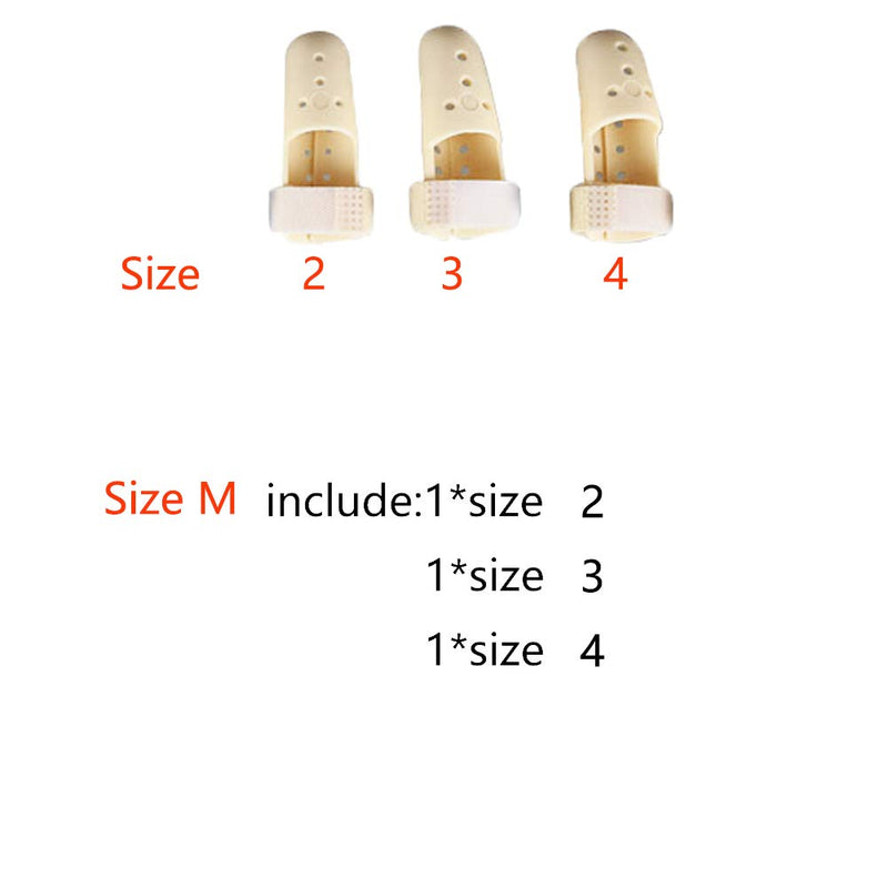 [Australia] - Thinvik [2 Piece] Plastic Mallet Dip Finger Support Brace Splint Joint Protection Injury M Pack(Size2-3-4) 