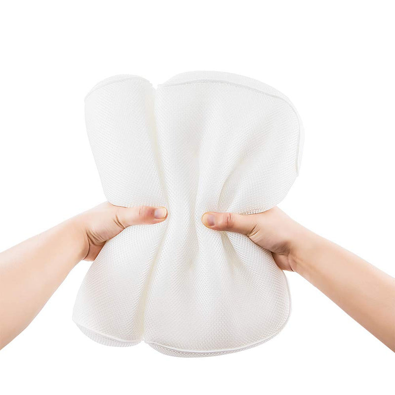 [Australia] - Bath Pillow Bathtub Pillow Cushion 3D Spa Pillow for Tub Head Neck Shoulder and Back Support, White 