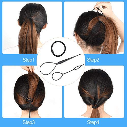 [Australia] - FEPITO Hair Styling Design Accessories Set Hair Modeling Tool Kit Spiral Hair Bun Maker Braid Tool for Girls Women Fashion Hair Design DIY 