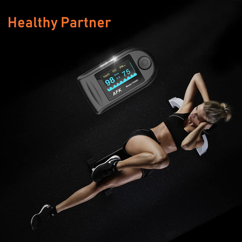 [Australia] - Dr.Oxi Pulse oximeter fingertip, Blood Oxygen Saturation Monitor , Portable Blood Oxygen Saturation Monitor for Heart Rate and SpO2 Level （BLACK） 