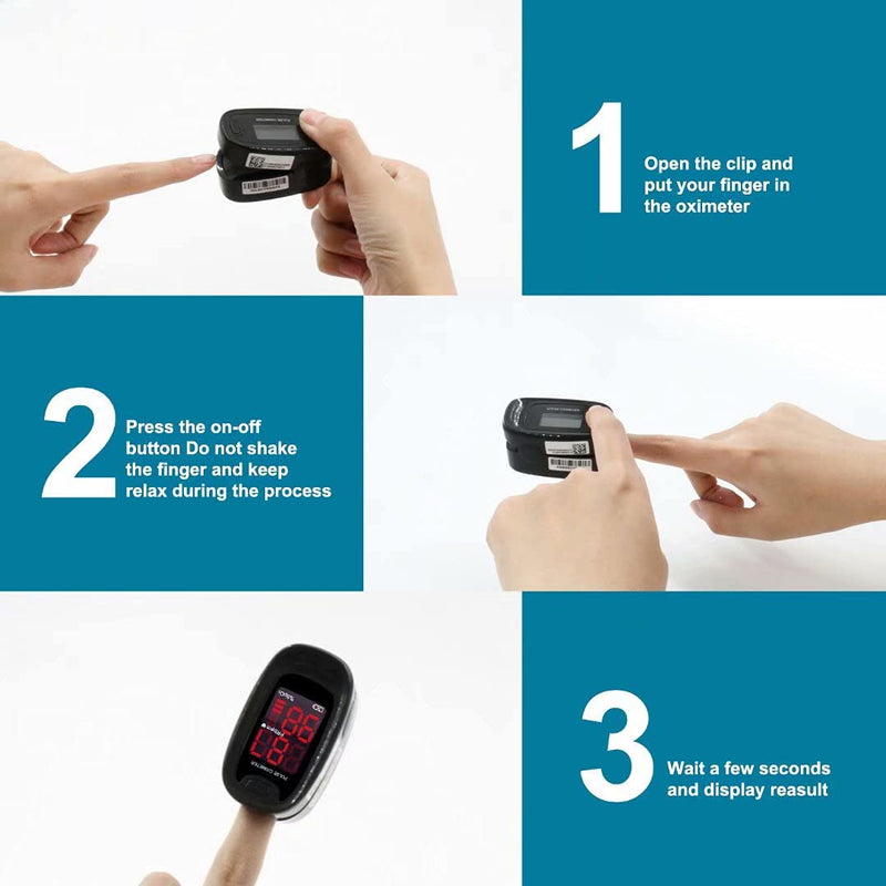 [Australia] - CONTEC MEDICAL SYSTEMS CMS50M Black Pulse Oximeter SpO2 and PR Value Waveform Blood Oxygen Neck/Wrist Corda 