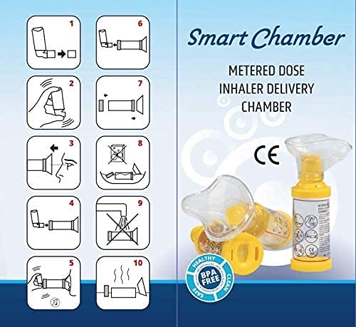 [Australia] - Smart Chamber Anti-Static Spacer Device with Mask, Metered Dose Inhaler Delivery Chamber with Audio Alert for Efficient Inhaling (Small) 