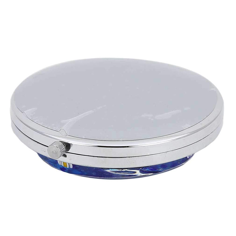 [Australia] - GlassOfVenice Murano Glass Millefiori Folding Compact Mirror - Aqua Blue 