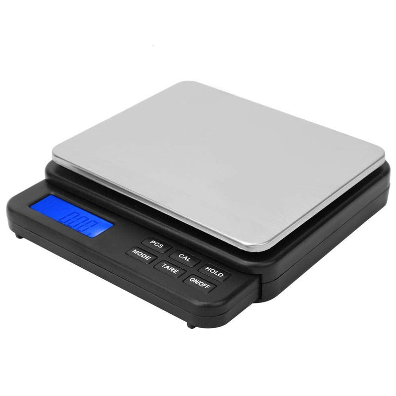 [Australia] - Digital Kitchen Scales High Accuracy Electric Food Cooking Scales with Blue Backlit Display 1000g/0.01g(Black) 