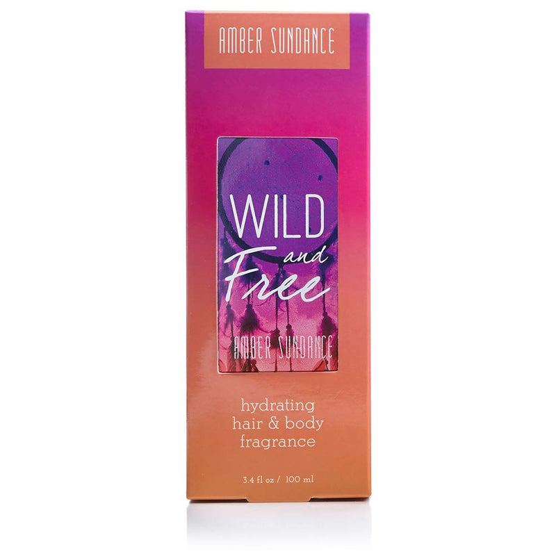 [Australia] - Wild and Free Hydrating Hair & Body Fragrance for Women - Amber Sundance - Fruity & Floral Body Spray - Natural Feminine Scent - 3.4 oz 100 ml 