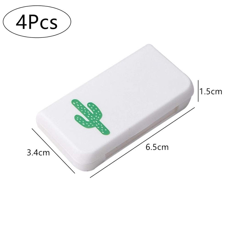 [Australia] - 4 Pcs Daily Pill Box Case Waterproof Medicine Organizer Vitamin Holder Mini Pill Medicine Container for Travel Use 