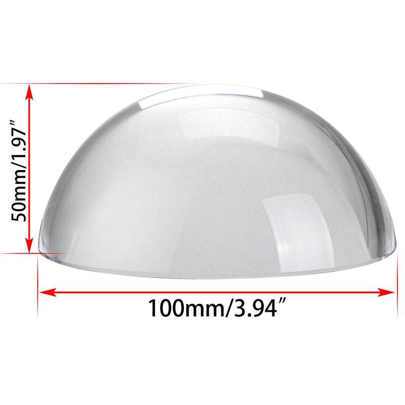 [Australia] - OwnMy 4" Crystal Glass Magnifier, Glide Paperweight Magnifying Glass Dome, Crystal Half Ball Sphere Lens for Photography/Decoration, Reading Aid 