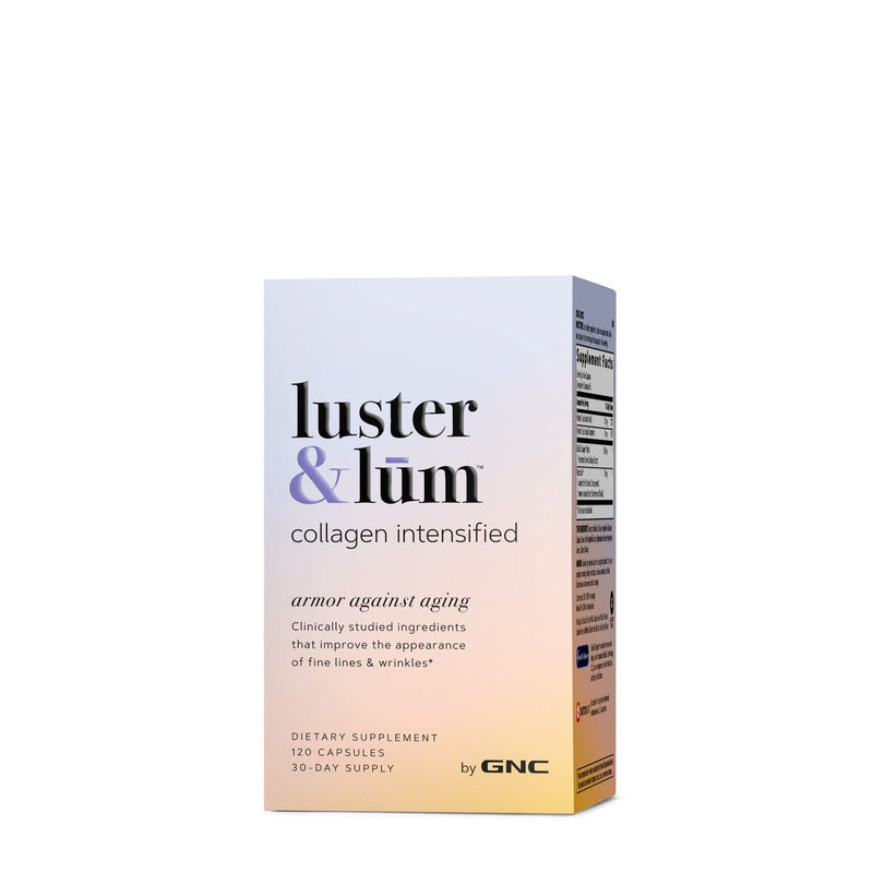 [Australia] - Luster & Lum by GNC Collagen Intensified, Promotes Skin Elasticity & Smoothness, Improves Skin Tone, Gluten-Free, 120 Capsules 