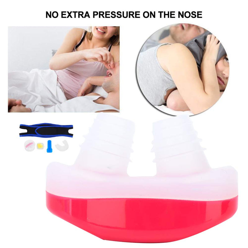 [Australia] - ZJchao snoring Solution Anti-Snoring Device, Ajustable Chin Strap Health Care Anti-Snoring Device Set Air Purifier Snore Solution for Men and Women(Red) Red 