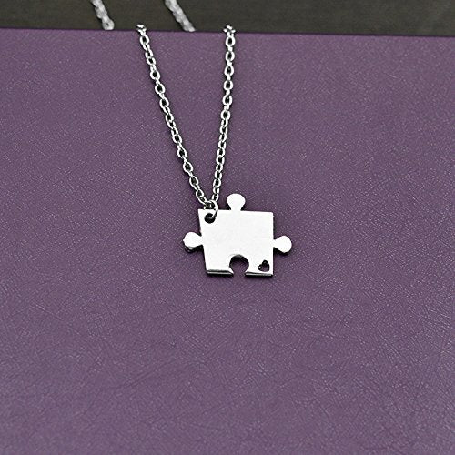 [Australia] - Charm.L Grace 4 Piece Best Friend Necklaces Keychains Friendship Pendant Charm Necklace Set Puzzle XL989 