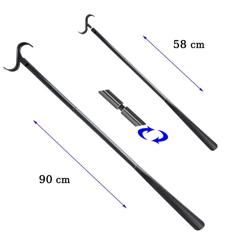[Australia] - Stocking Dressing Aid Stick for Seniors Pregnant Women Long Shoe Horn Multifunctional Assisted Dressing Aid Pull Your Socks Out 