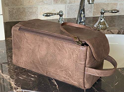 [Australia] - Calissimo Travel Tote Bag - Double Zipper Dopp Kit - Shaving Kit. Large Capacity Toiletry Bag 