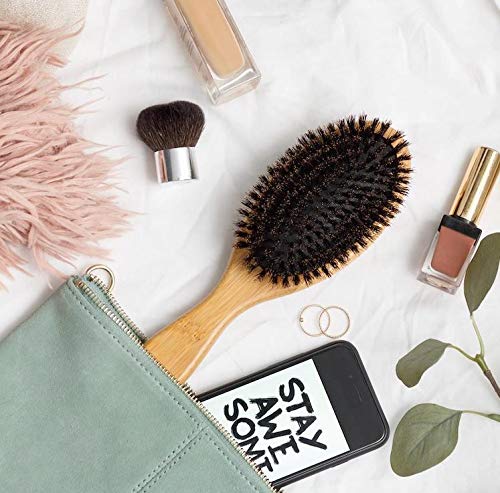 [Australia] - Flair Brush Pure Boar Bristle Soft Hair Brush - Bamboo Handle 