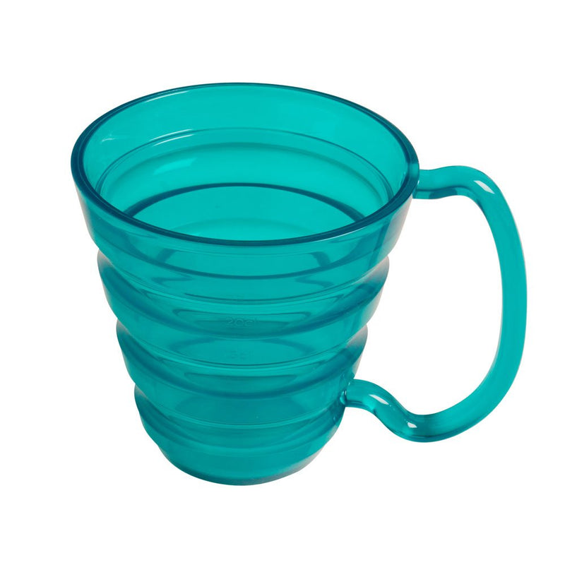 [Australia] - SP Ableware Ergo Plate and Mug Polycarbonate Adaptive Dinnerware Set - Translucent Blue (745330010) 