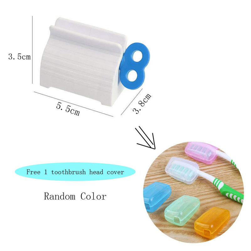 [Australia] - XINGSUI 3 Pieces of 3-Color Toothpaste Squeezer,Rolling Squeezer,Bathroom Toothpaste Ointment Multi-Function Holder (Free 1 Toothbrush Head Cover) 