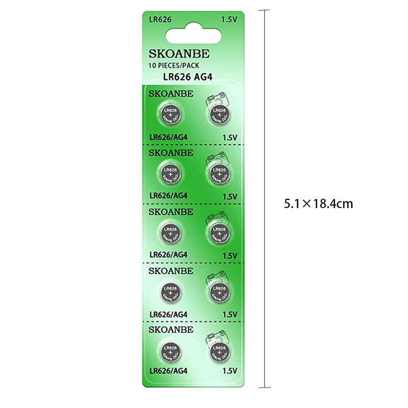 [Australia] - SKOANBE 10Pack 1.5V SR626SW 377 LR626 AG4 Watch Battery 