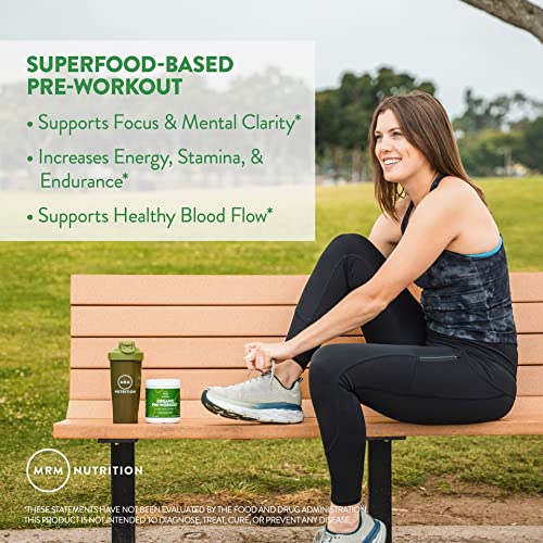 [Australia] - MRM Nutrition Organic Pre-Workout Powder | Island Fusion Flavored | Superfoods + 150mg Natural Caffeine + adaptogens | Clean Energy + Focus| Healthy Blood Flow | Vegan + Non-GMO | 20 Servings 