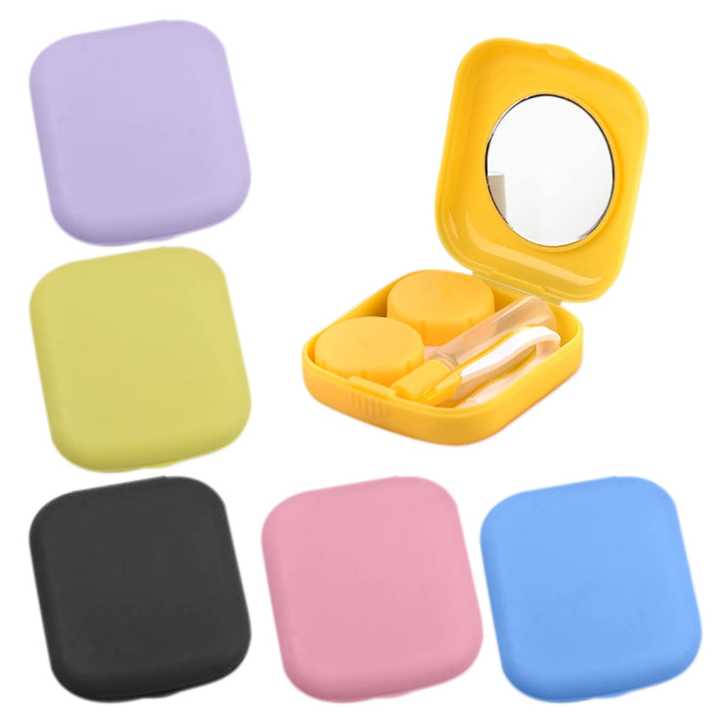 [Australia] - NINVVS 6 Pack Contact Lenses Case, Contact Lenses Storage Case, Contact Lenses Carrying Case with Mirror, Travel Contact Lenses Accessory Case, for Daily Travel, Work 