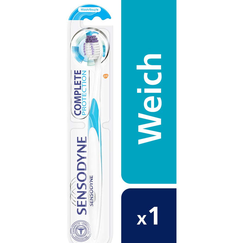 [Australia] - Sensodyne Complete Protection Soft Toothbrush, Pack of 1, Specially Designed for People with Sensitive Teeth, Assorted Colours Toothbrush. 