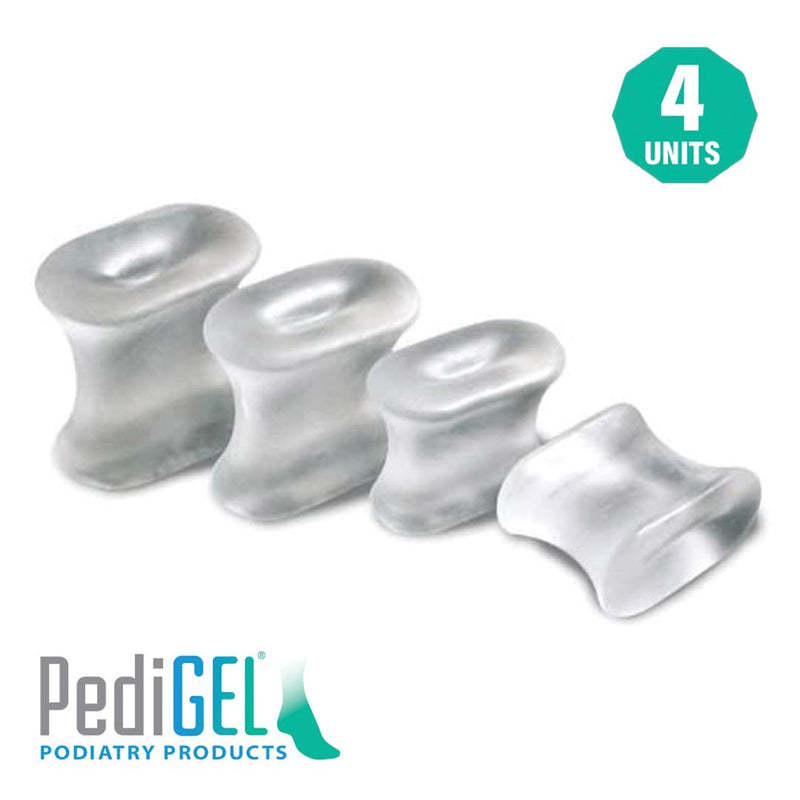 [Australia] - PediGel® - Medically Approved Polymer Gel Toe Spreader for Toe Alignment and Overlapping Toes, Pain Relief from Nail Issues and Bunions - 4 Units (Large Length 30mm Width 10mm Depth 30mm) Large Length 30mm Width 10mm Depth 30mm 
